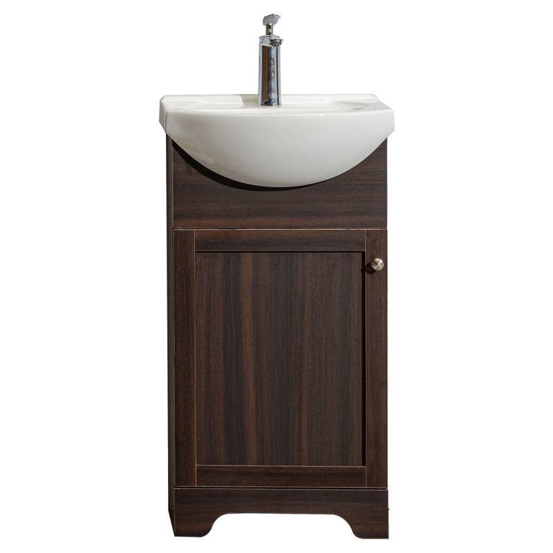 Mueble de baño Basic MDF 60 x 46 x 86 cm Blanco incluye lavamanos de cerámica y desagüe