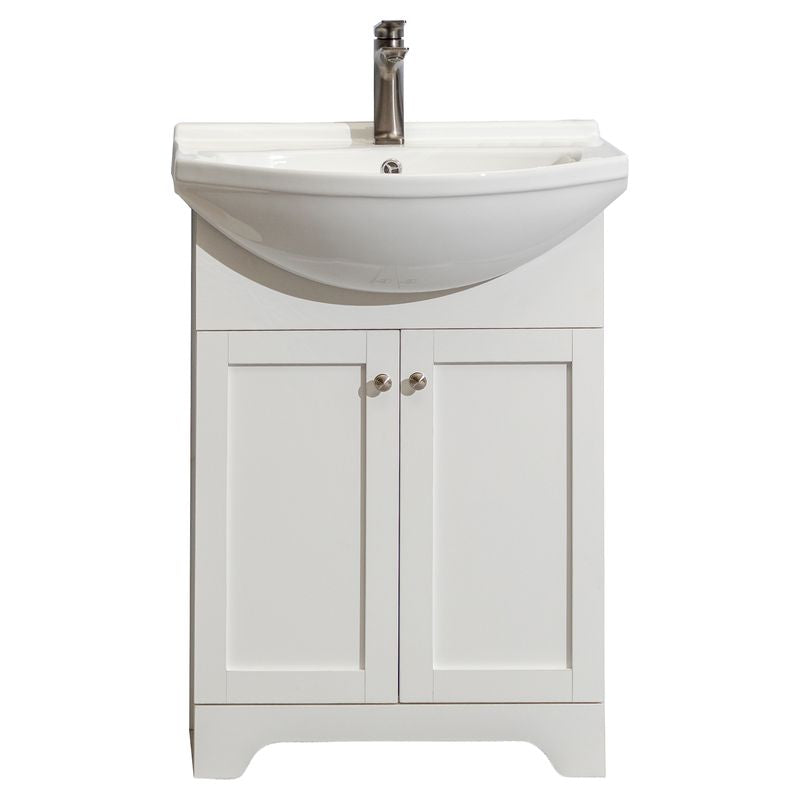 Mueble de baño Basic MDF 60 x 46 x 86 cm Roble natural incluye lavamanos de cerámica y desagüe