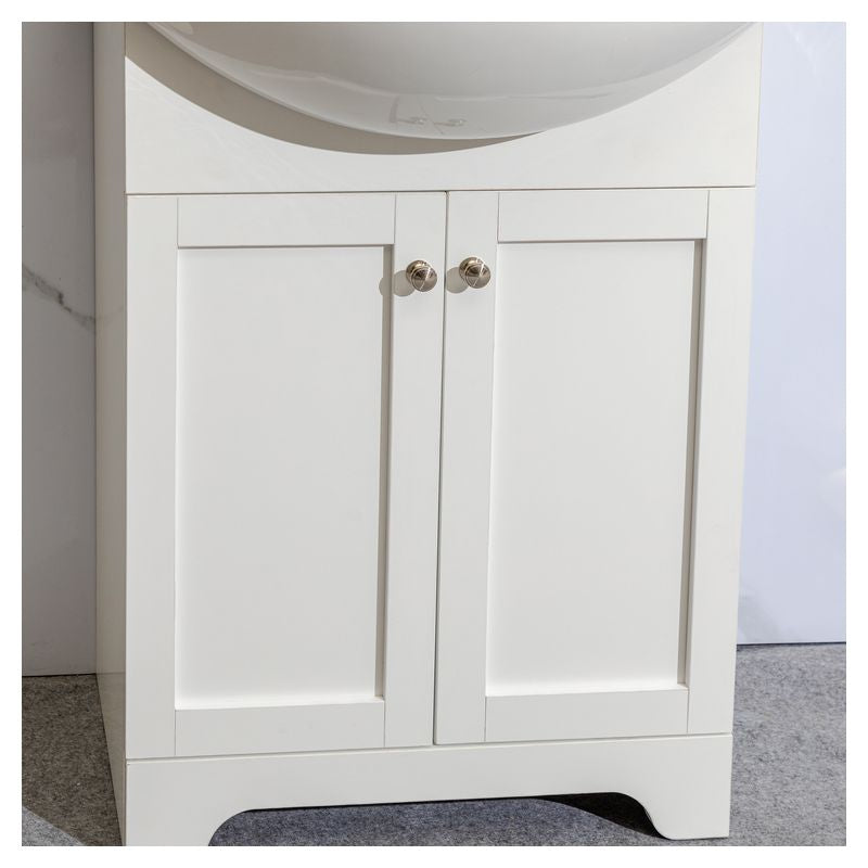 Mueble de baño Basic MDF 60 x 46 x 86 cm Roble natural incluye lavamanos de cerámica y desagüe