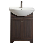 Mueble de baño Basic MDF 60 x 46 x 86 cm Nogal incluye lavamanos de cerámica y desagüe