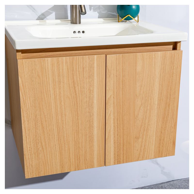 Mueble de baño Porto MDF 45 x 45 x 86 cm Blanco incluye lavamanos de cerámica y desagüe