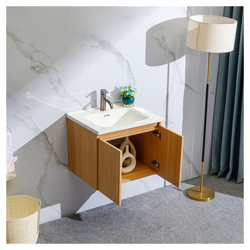 Mueble de baño Porto MDF 45 x 45 x 86 cm Blanco incluye lavamanos de cerámica y desagüe