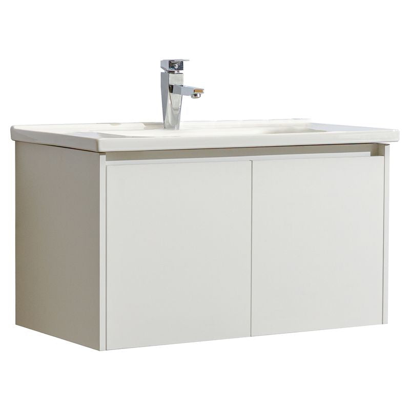 Mueble de baño Porto MDF 60 x 45 x 86 cm Blanco incluye lavamanos de cerámica y desagüe
