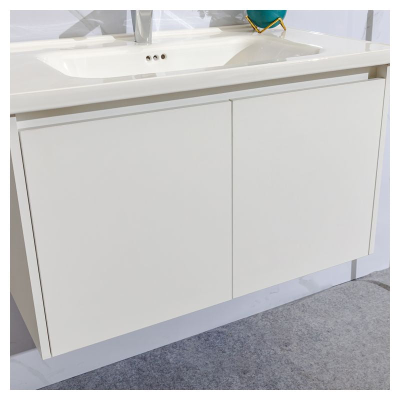 Mueble de baño Porto MDF 60 x 45 x 86 cm Blanco incluye lavamanos de cerámica y desagüe