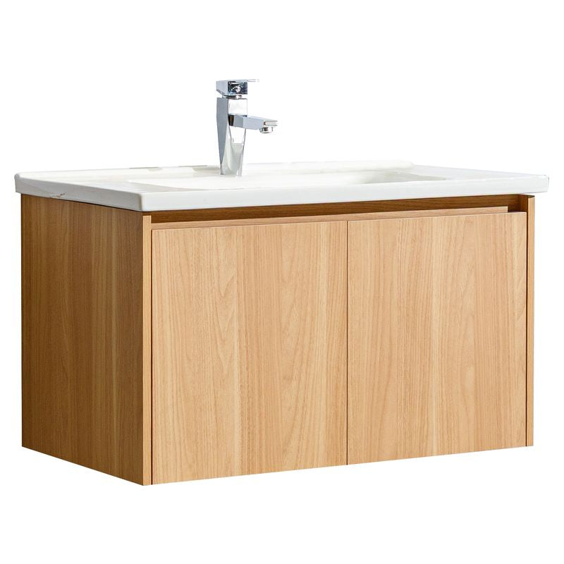 Mueble de baño Porto MDF 60 x 45 x 86 cm Wengué incluye lavamanos de cerámica y desagüe