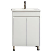 Mueble de baño Catania MDF 60 x 46 x 86 cm Negro mate incluye lavamanos de cerámica y desagüe