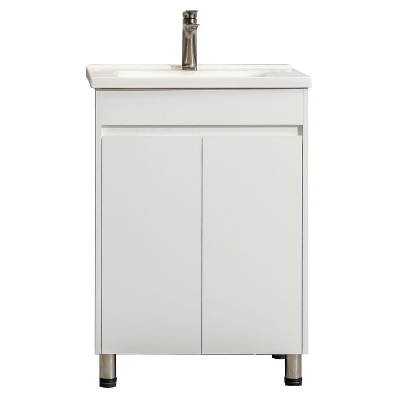 Mueble de baño Catania MDF 60 x 46 x 86 cm Negro mate incluye lavamanos de cerámica y desagüe