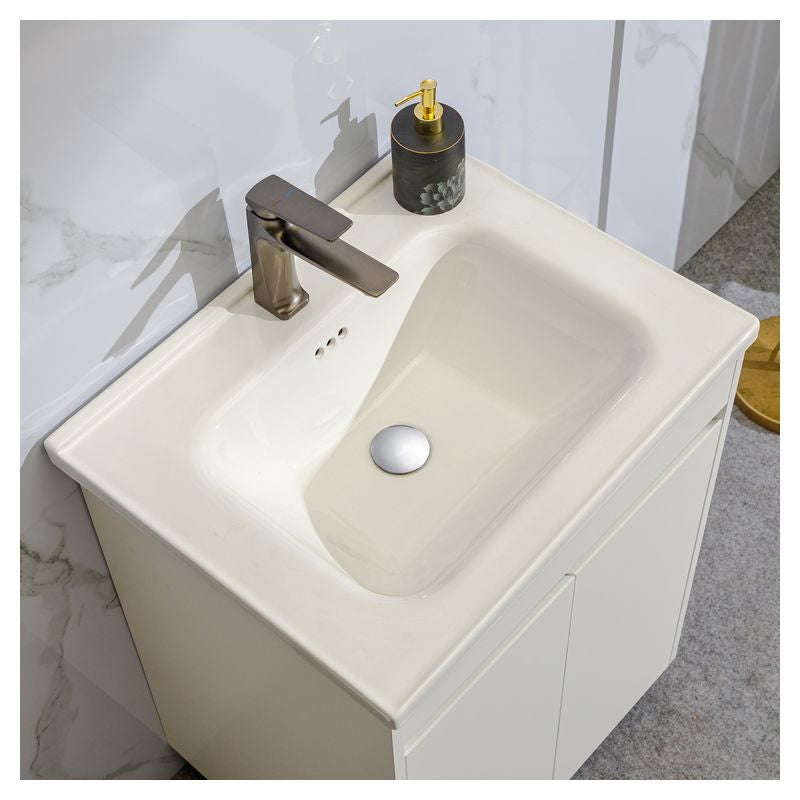 Mueble de baño Catania MDF 60 x 46 x 86 cm Negro mate incluye lavamanos de cerámica y desagüe