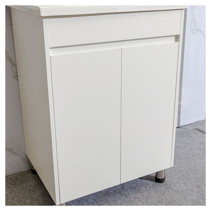 Mueble de baño Catania MDF 60 x 46 x 86 cm Negro mate incluye lavamanos de cerámica y desagüe