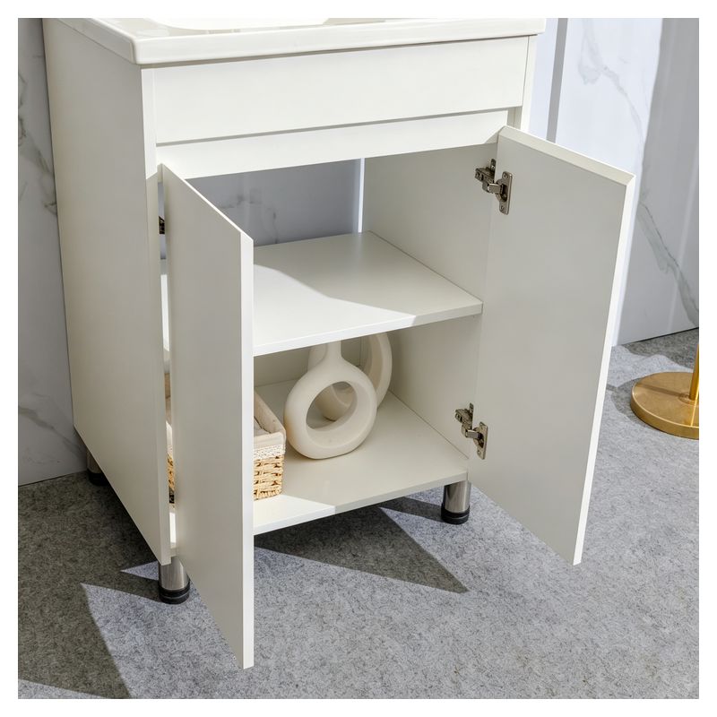 Mueble de baño Catania MDF 60 x 46 x 86 cm Negro mate incluye lavamanos de cerámica y desagüe