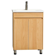 Mueble de baño Catania MDF 80 x 46 x 86 cm Negro mate incluye lavamanos de cerámica y desagüe