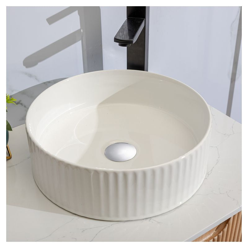 Mueble de baño Nova MDF 60 x 46 x 48 cm Roble natural incluye lavamanos de cerámica y desagüe