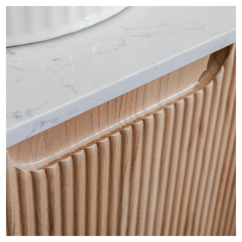 Mueble de baño Nova MDF 60 x 46 x 48 cm Nogal incluye lavamanos de cerámica y desagüe