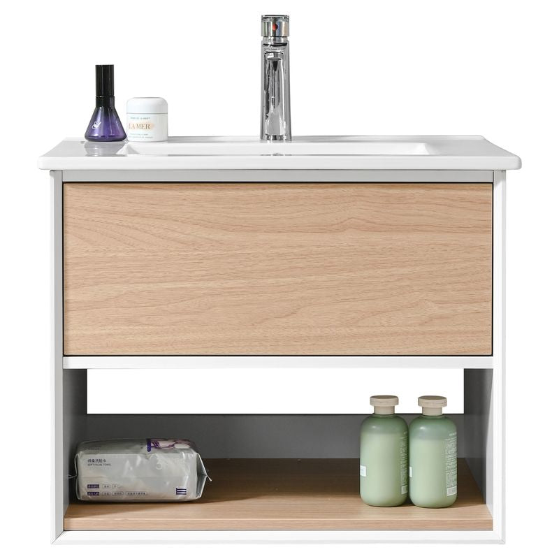 Mueble de baño Nova MDF 80 x 46 x 48 cm Blanco incluye lavamanos de cerámica y desagüe