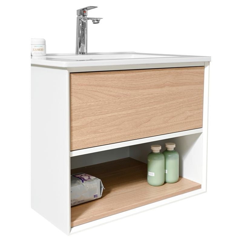 Mueble de baño Nova MDF 80 x 46 x 48 cm Blanco incluye lavamanos de cerámica y desagüe