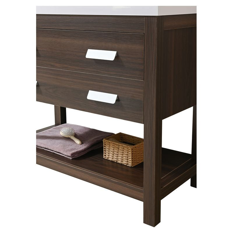 Mueble de baño Parma MDF 60 x 46 x 48 cm Negro mate incluye iluminación con sensor de movimiento, lavamanos de cerámica 2 gavetas espejo LED y desagüe