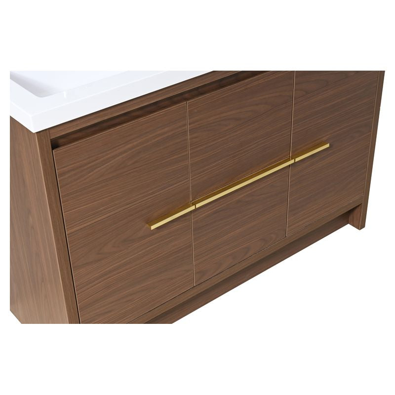 Mueble de baño Parma MDF 80 x 46 x 48 cm Negro mate incluye iluminación con sensor de movimiento lavamanos de cerámica 2 gavetas, espejo LED y desagüe