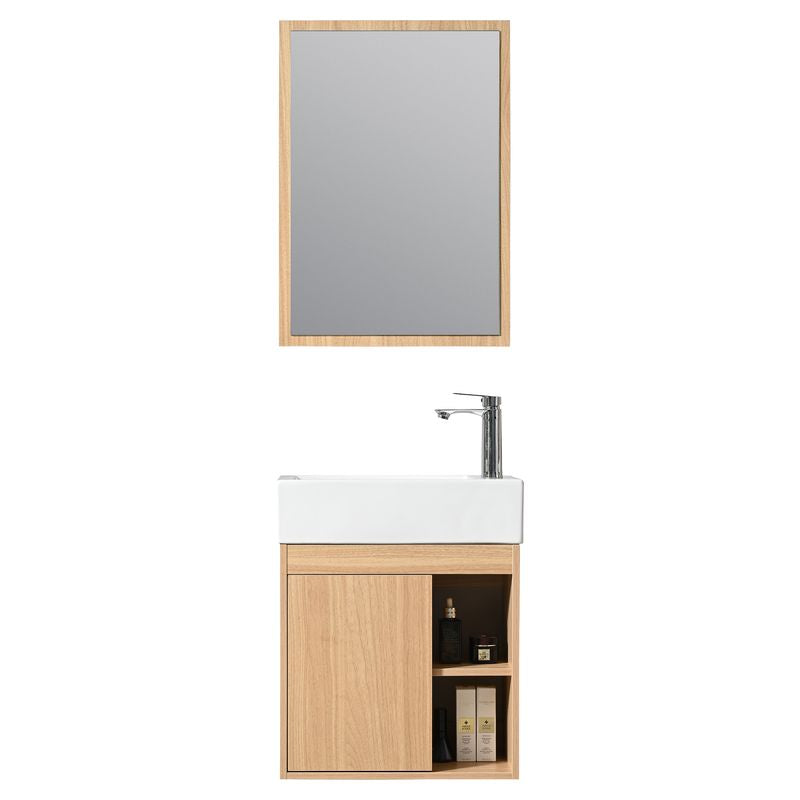 Mueble de baño Chicago MDF 100 x 47 x 86 cm Ébano oscuro incluye lavamanos de resina, 2 gavetas y desagüe