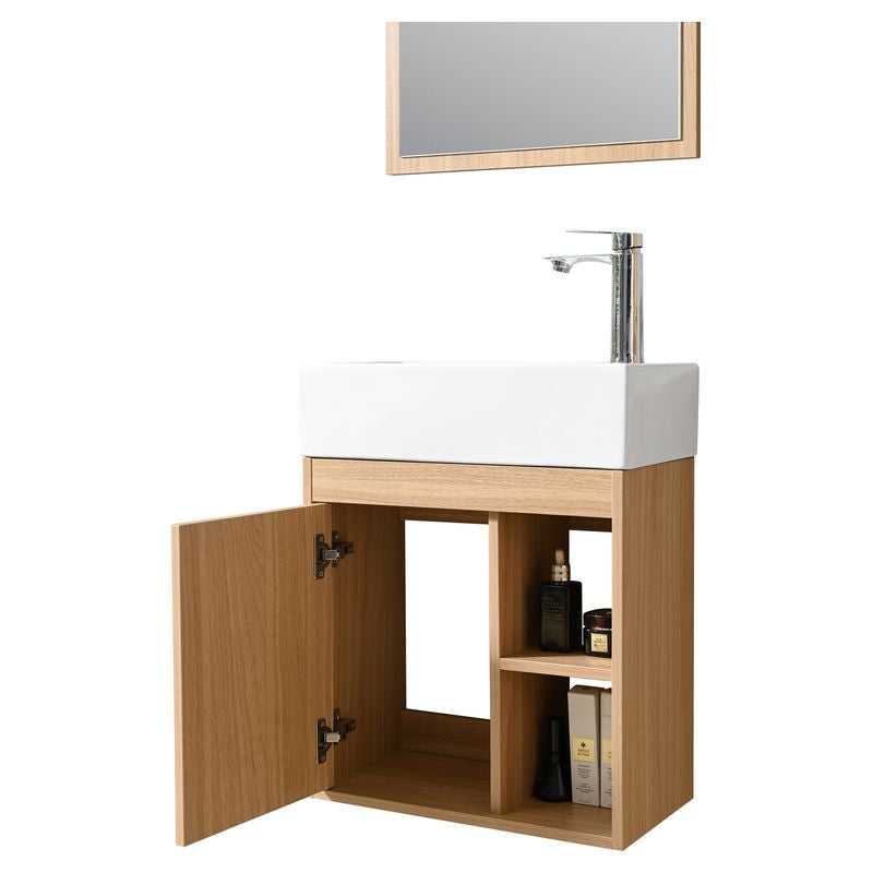 Mueble de baño Chicago MDF 100 x 47 x 86 cm Ébano oscuro incluye lavamanos de resina, 2 gavetas y desagüe