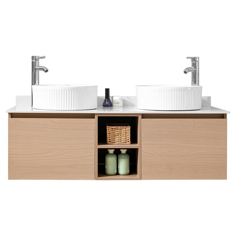 Mueble de baño Romeo MDF 100 x 55 x 86 cm Ébano oscuro incluye tope de piedra artificial, lavamanos de cerámica, 2 puertas, 2 gavetas espejo y desagüe
