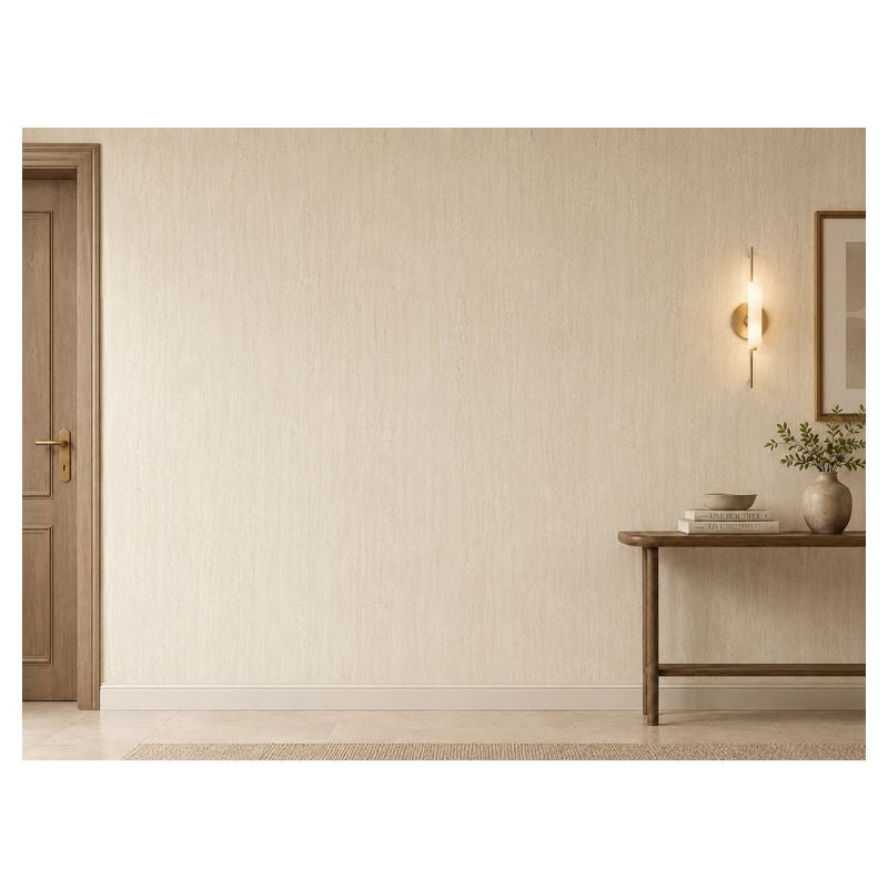 Panel SPC 3 mm trabertino beige brillante 122 x 244 cm