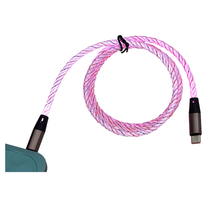 Cable con luz USB C de carga y datos 60 W 1 metro Trybe