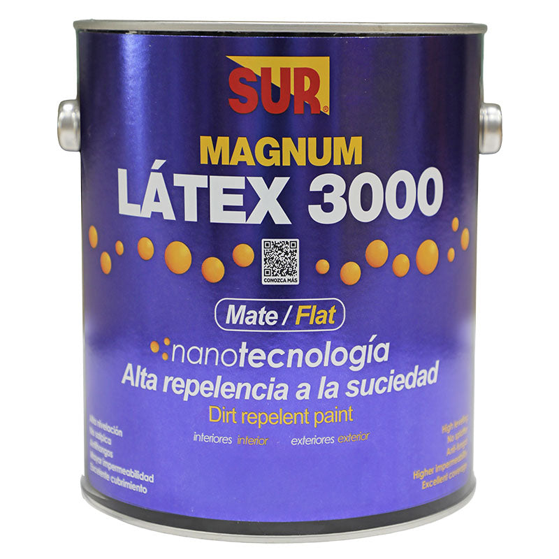 Pintura látex Magnum negro mate galón