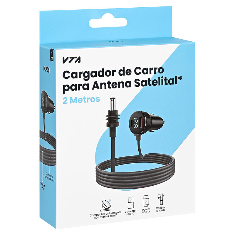 Cargador de carro USB para Starlink Mini 2 m VTA