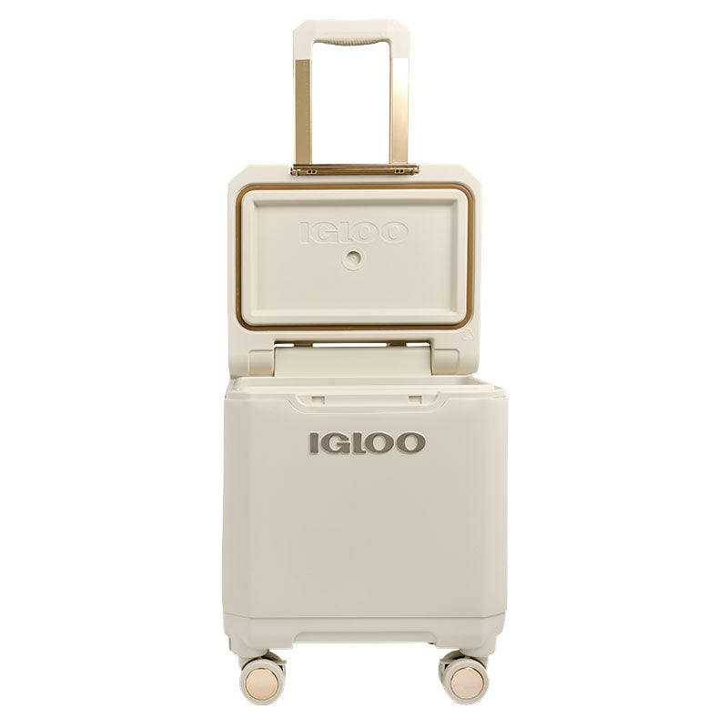 Igloo Tagalong 19-Liter Cooler beige with wheels