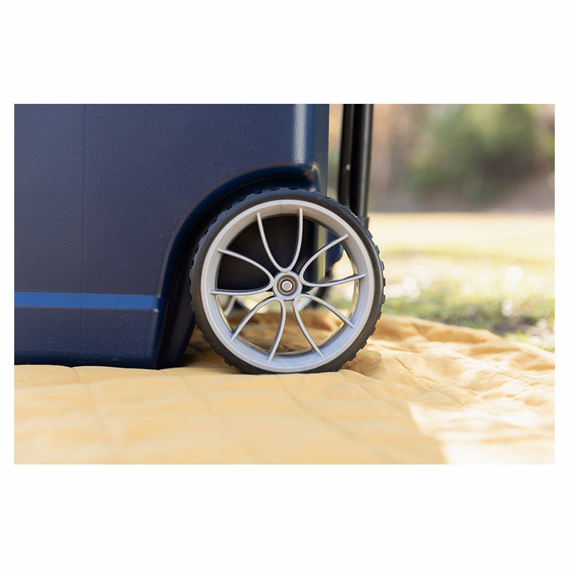 Igloo Latitude 58-quart blue cooler with wheels