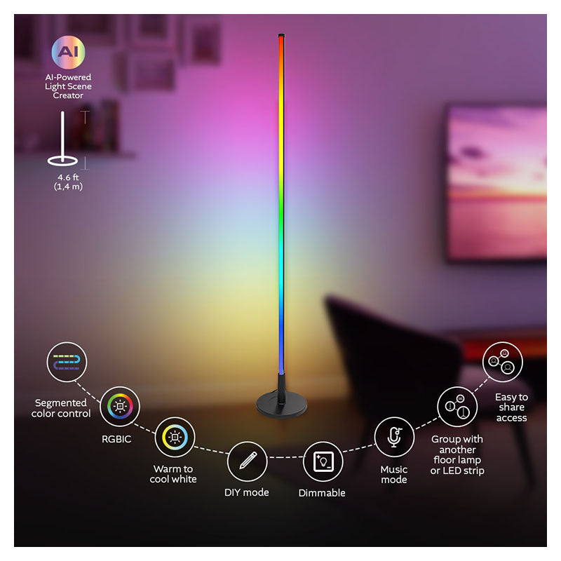 Lámpara de piso LED inteligente WiFi Nexxt