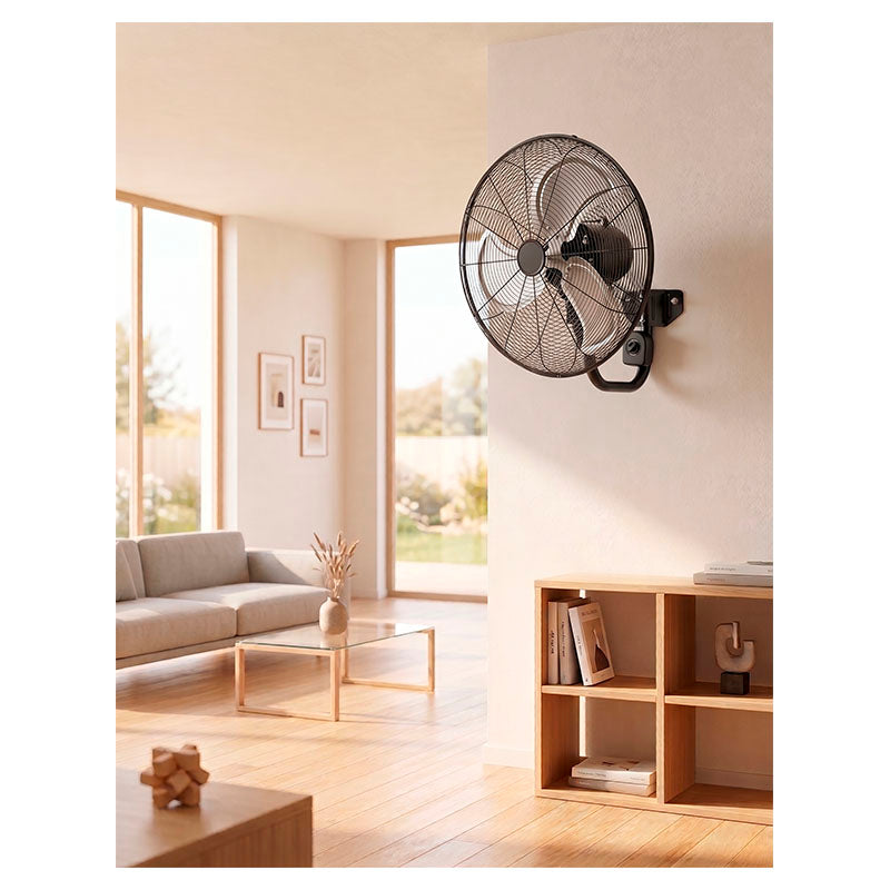 Ventilador Basic Living de pared 20" negro 3 aspas