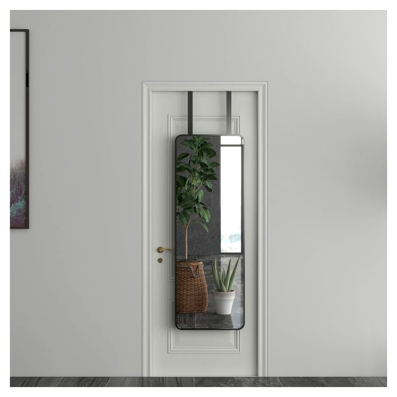 Espejo rectangular 120 x 40 cm con marco negro