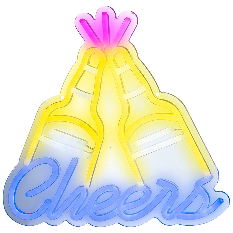 Letrero neón LED "cheers beers" multicolor 8,3 W Lumineo