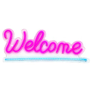 Letrero neón LED "welcome" multicolor 6,6 W Lumineo
