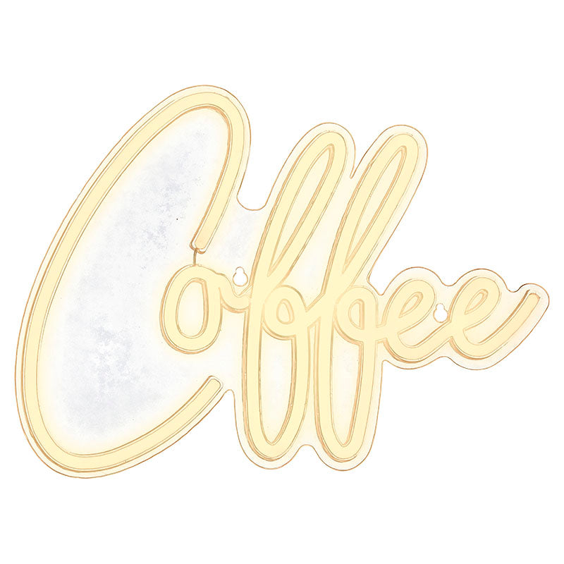 Letrero neón LED "coffee" blanco 7,5 W Lumineo