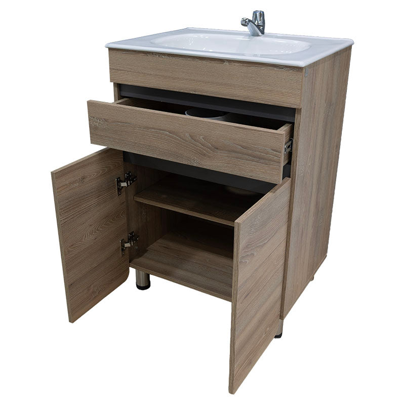 Mueble para lavamanos Aluvia 60 miel incluye lavamanos BC0