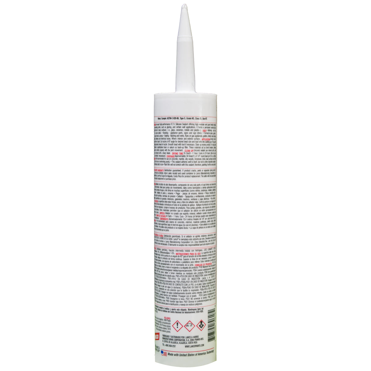 Silicón RTV Industrial tubo transparente