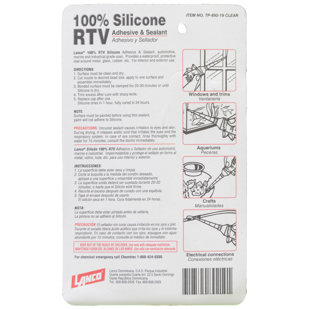 Silicón RTV Marino blister transparente