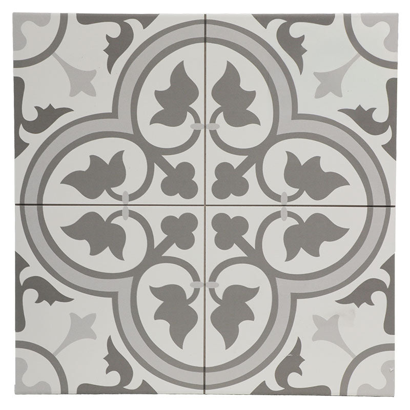 Porcelanato hidráulico 45 x 45 cm Dover gris 1,22 m²