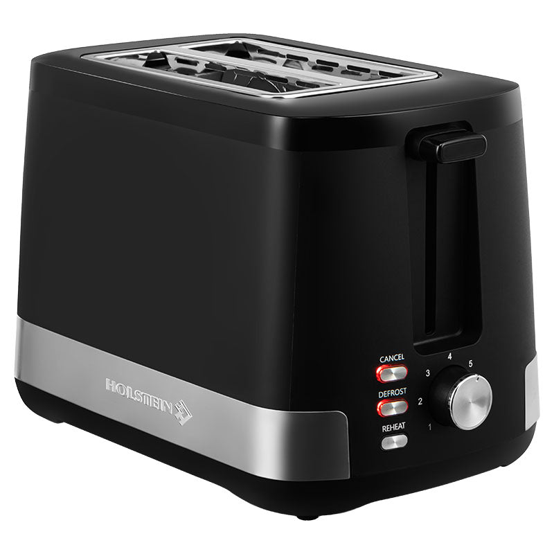 Tostadora de 2 rebanadas 800 W color negro Holstein Housewares