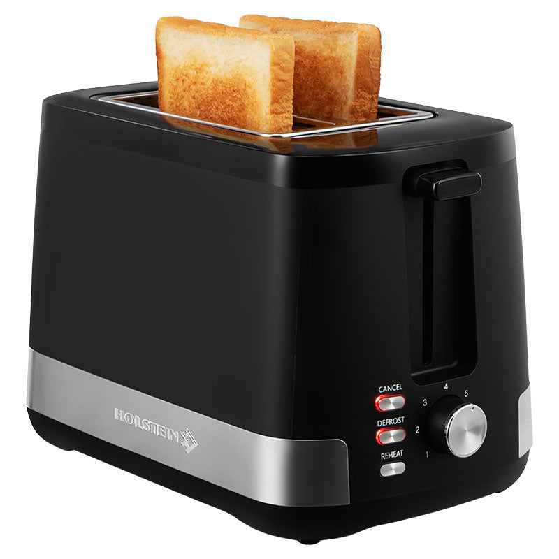 Tostadora de 2 rebanadas 800 W color negro Holstein Housewares