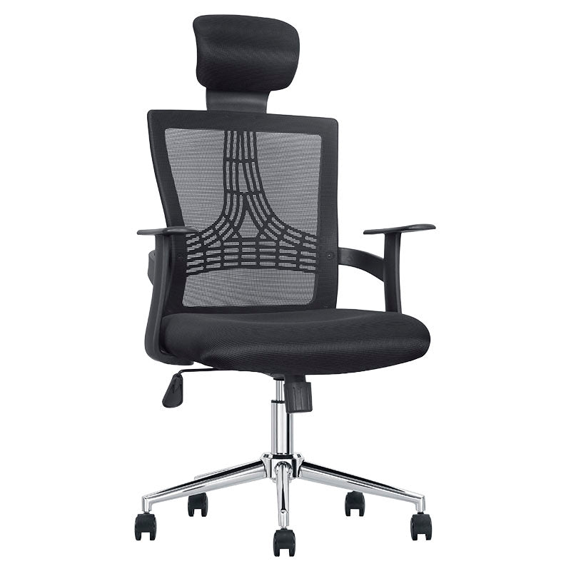 Silla ejecutiva negra con respaldar 114-122 x 32 x 63 cm, soporta hasta 150 kg
