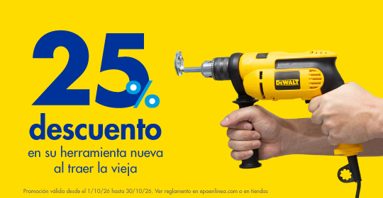 Deje su herramienta usada y reciba un 25% descuento&nbsp;